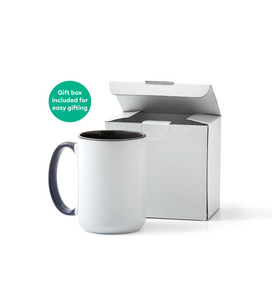 Cricut Ceramic Coffee Mug Sublimation Blank 1 Pack 15 oz//425 ml White//Gray